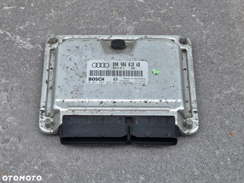 VW AUDI SEAT SKODA 1.8 TURBO KOMPUTER STEROWNIK SILNIKA 8N0906018AB 0261207027 - 1