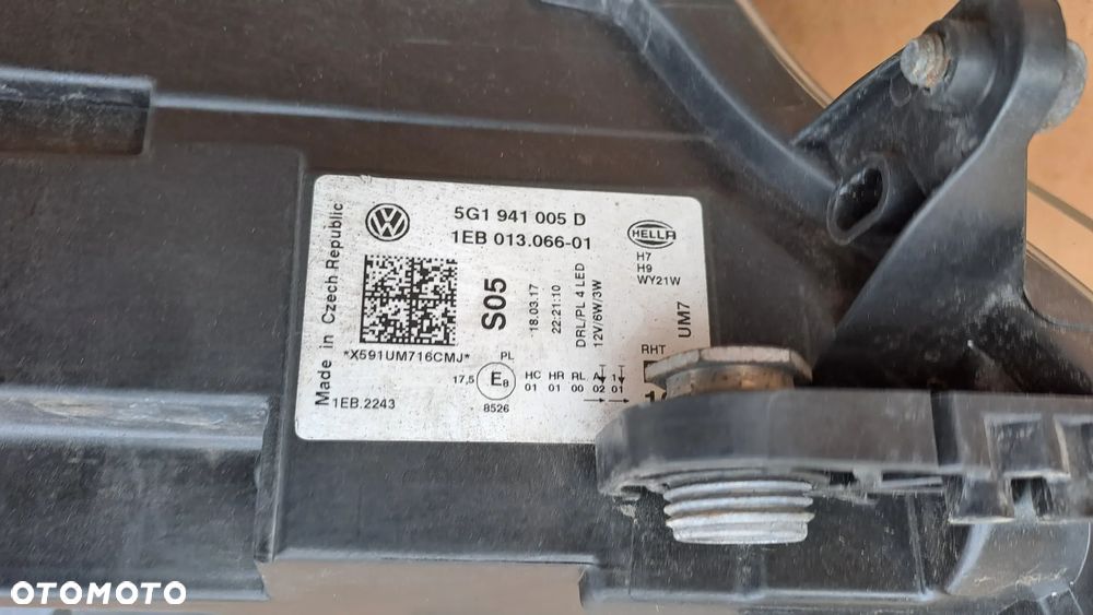 VW GOLF 7 VII LIFT LED LEWA LAMPA 5G1941005D - 4
