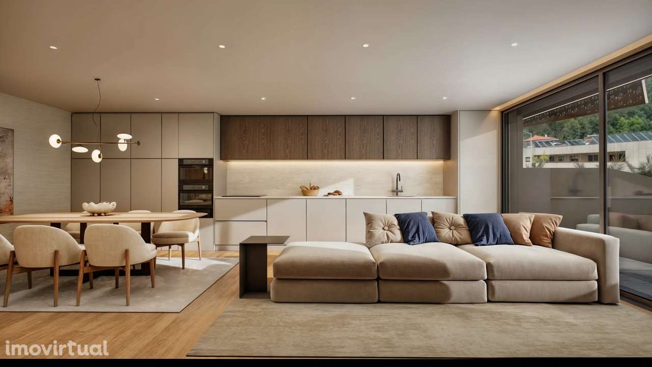 T2 novo | Condomínio privado com piscina | Viana do Castelo - Grande imagem: 2/10