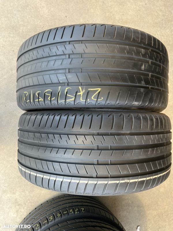 vând 2 anvelope 275/35/21 bridgestone de vară cu runflat ca noi - 1