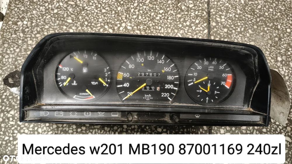 Licznik prędkościomierz Mercedes w124 w123 w201 MB190 diesel Mercedes 814-817 kaczka - 10