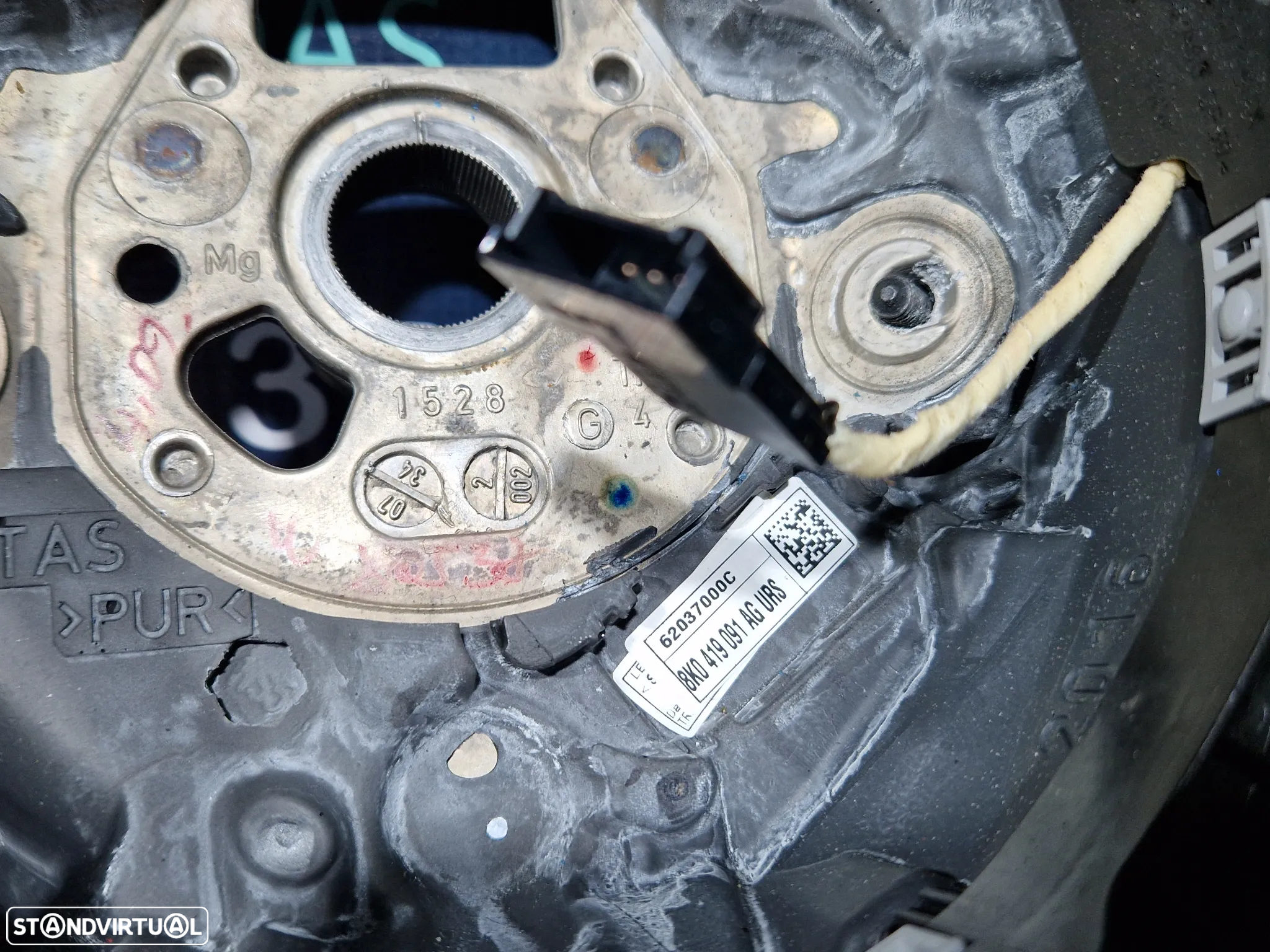 Volante usado multifunções em pele AUDI A6 C6 S-LINE - 5