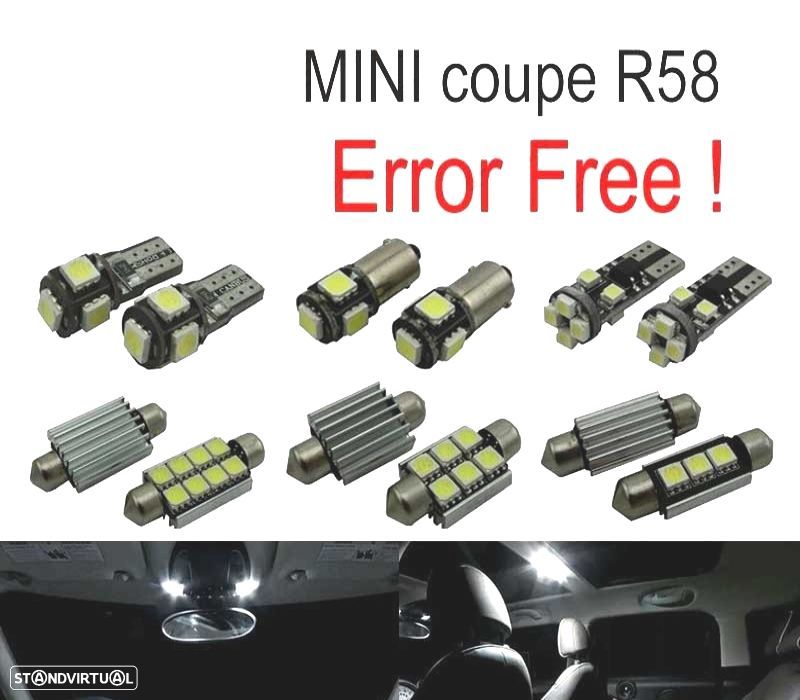 KIT COMPLETO 12 LAMPADAS LED INTERIOR PARA MINI COOPER COUPE R58 12-15 - 1