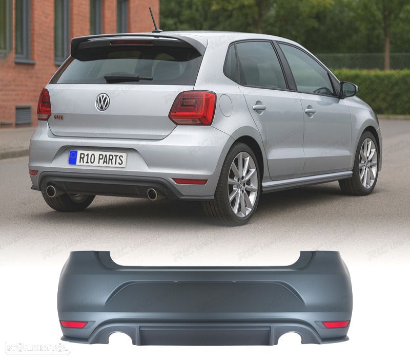 PARA-CHOQUES TRASEIRO VOLKSWAGEN VW POLO 6R 10-16 LOOK GTI - 1