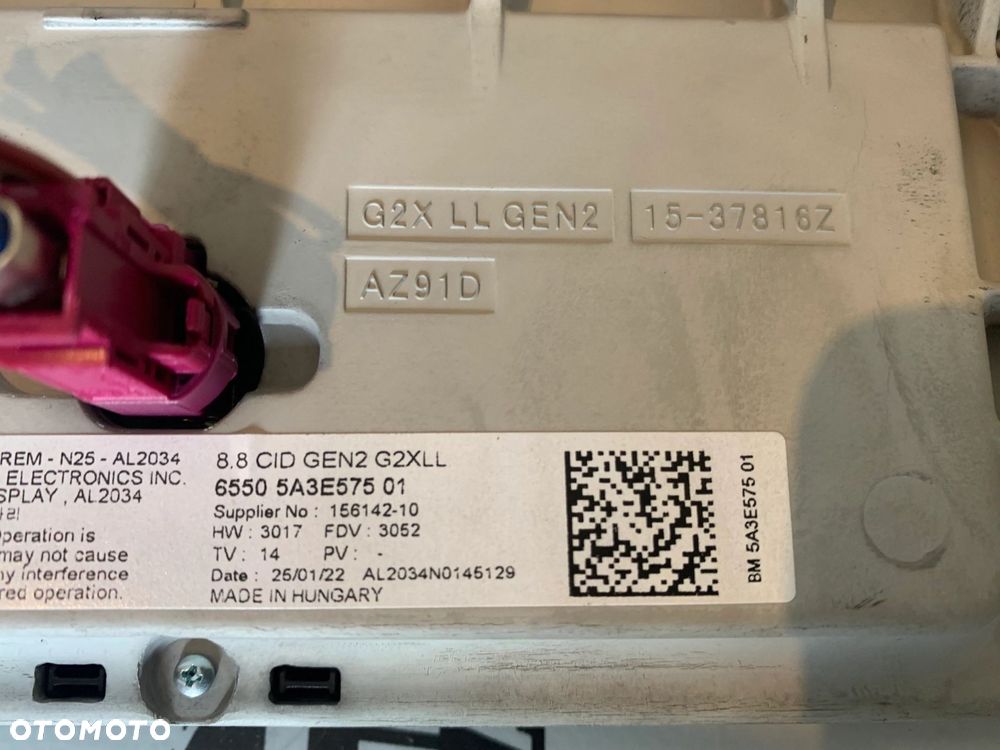 EKRAN MONITOR NAWIGACJI BMW 2 G42 3 G20 G21 G28 4 G22 G23 G26 5A3E575 - 7