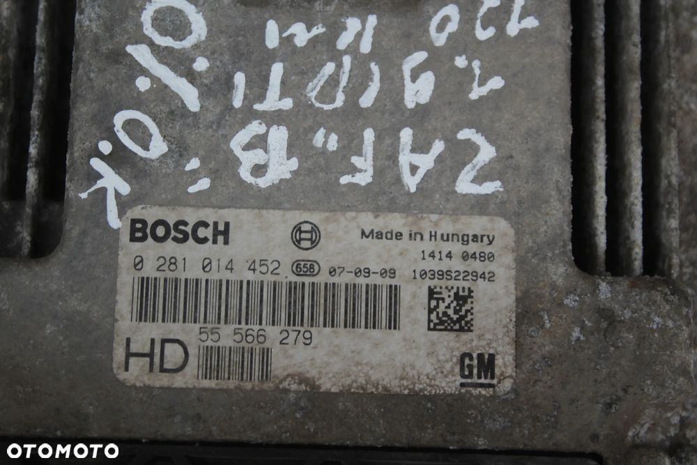 STEROWNIK KOMPUTER SILNIKA OPEL ASTRA H ZAFIRA B 1.9 CDTI 120KM 55566279 0281014452 - 2