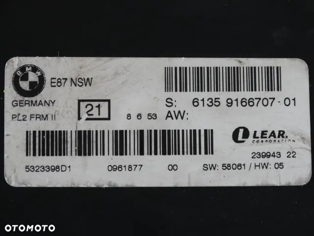 BMW E87 Lift Moduł Świateł LED NSW FRM II 9166707 61359166707 61359166707-01 - 3