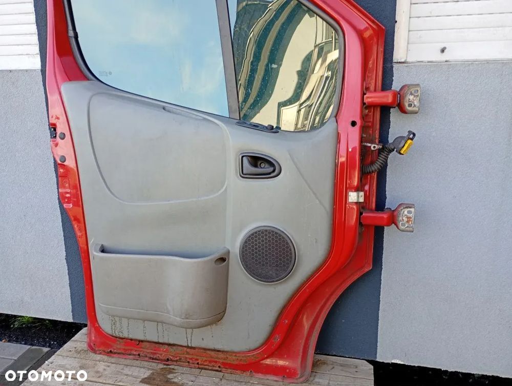drzwi przednie lewe przód kompletne czerwone opel vivaro a trafic ii primastar 2001-2014 - 8