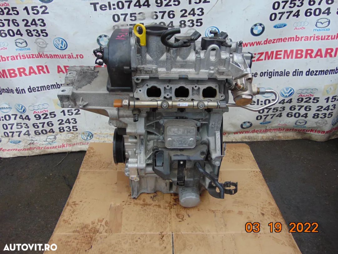 Motor Vw 1.0tsi CHZ 39.000km Golf 7 Caddy Polo Skoda Octavia Karoq Fabia T Cross T Roc Seat Leon Ib - 1