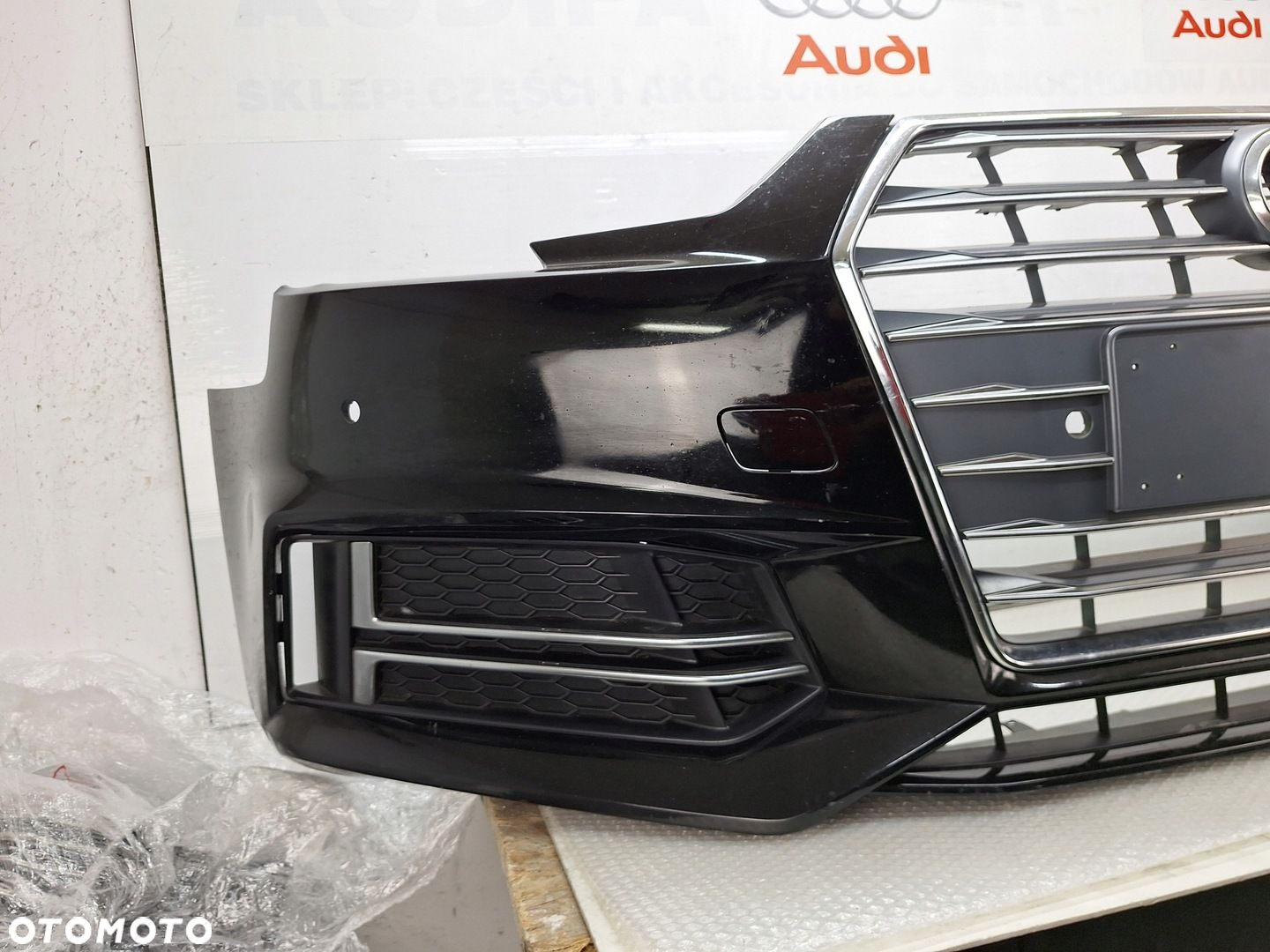 ZDERZAK AUDI S4 A4 S-LINE B9 8W 2017-2019 GRILL ATRAPA PRZED LIFTEM OE ASO - 3
