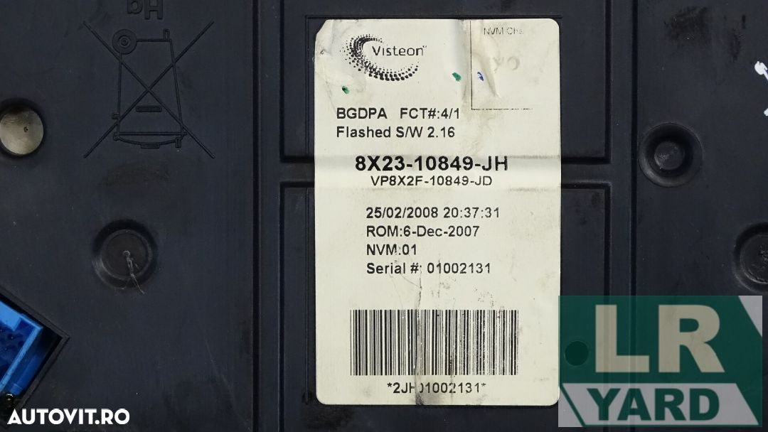 Ceasuri bord in kilometri / kilometraj / Jaguar XF 2.7 TDV6 / dezmembrari piese / dezmembrez Jaguar - 3