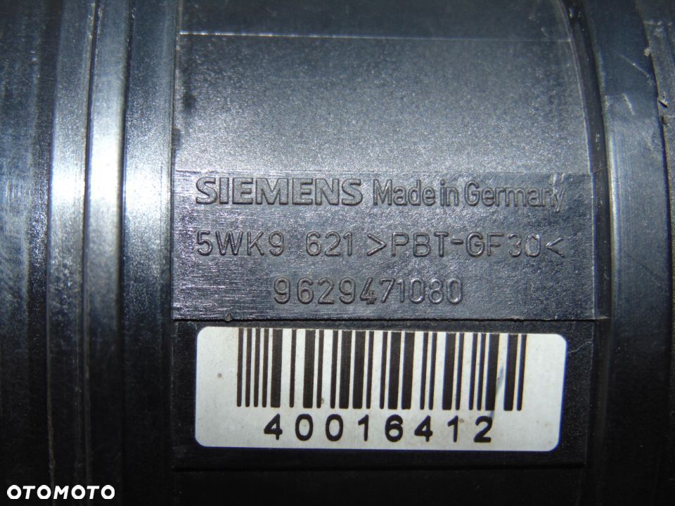 ORYGINAŁ przepływomierz 5WK9621 9629471080 Peugeot 307 406 806 Partner Expert diesel 2.0 HDI - 2