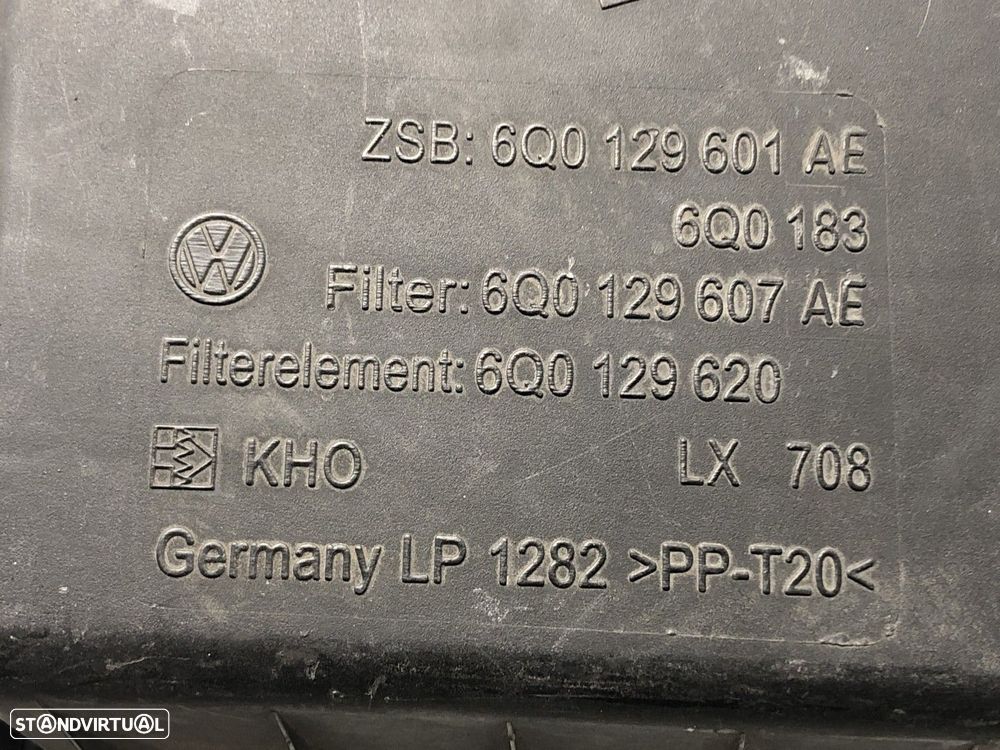 CAIXA DE FILTRO DO AR SEAT IBIZA III (6L1) 1.4 TDI | 05.02 - 12.05 Usado REF. 6Q... - 2