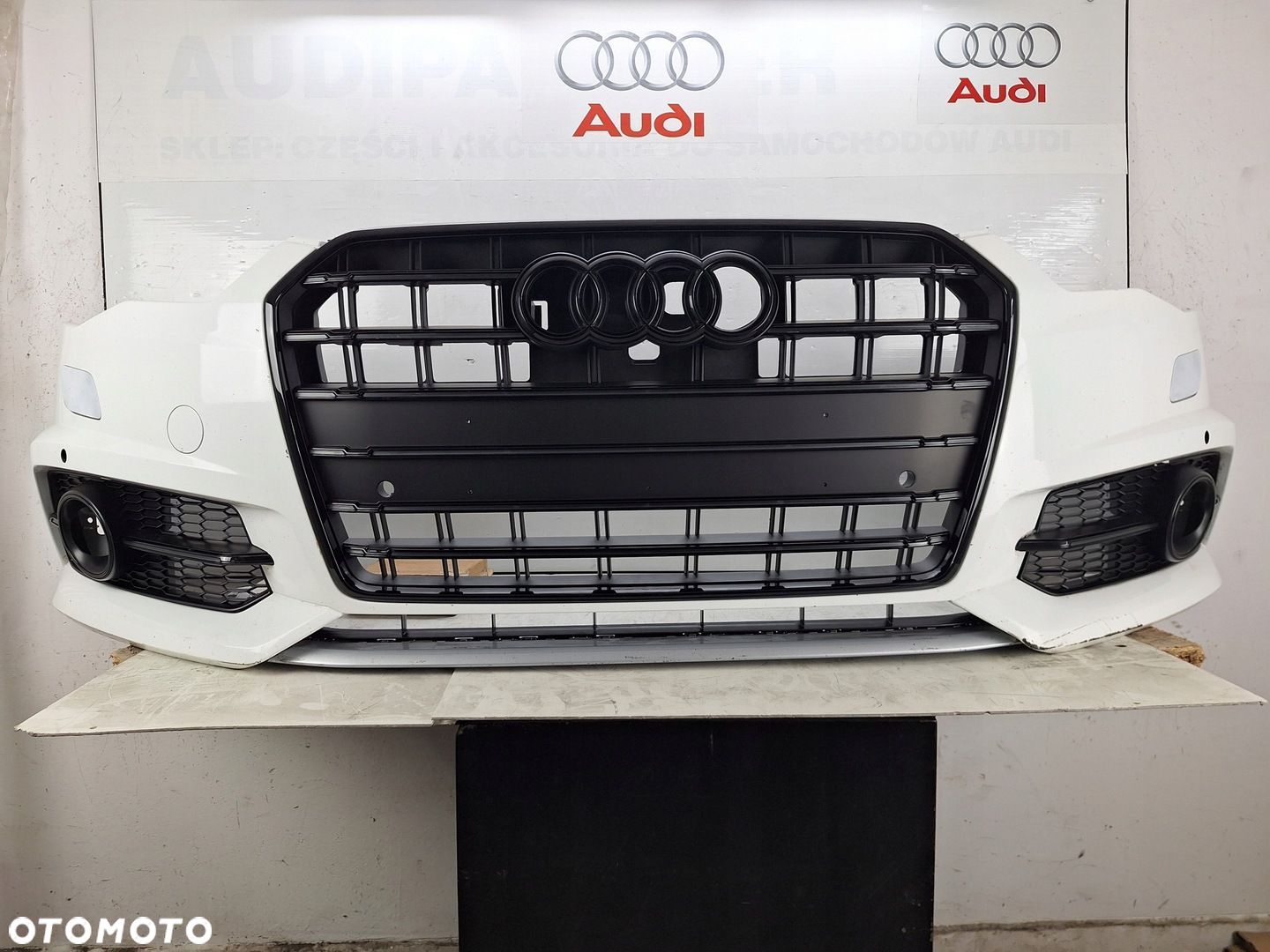 ZDERZAK AUDI S6 A6 S-LINE C7 4G 4G0 LIFT 2015-2018 GRILL RADARY BLACK-LINE - 1