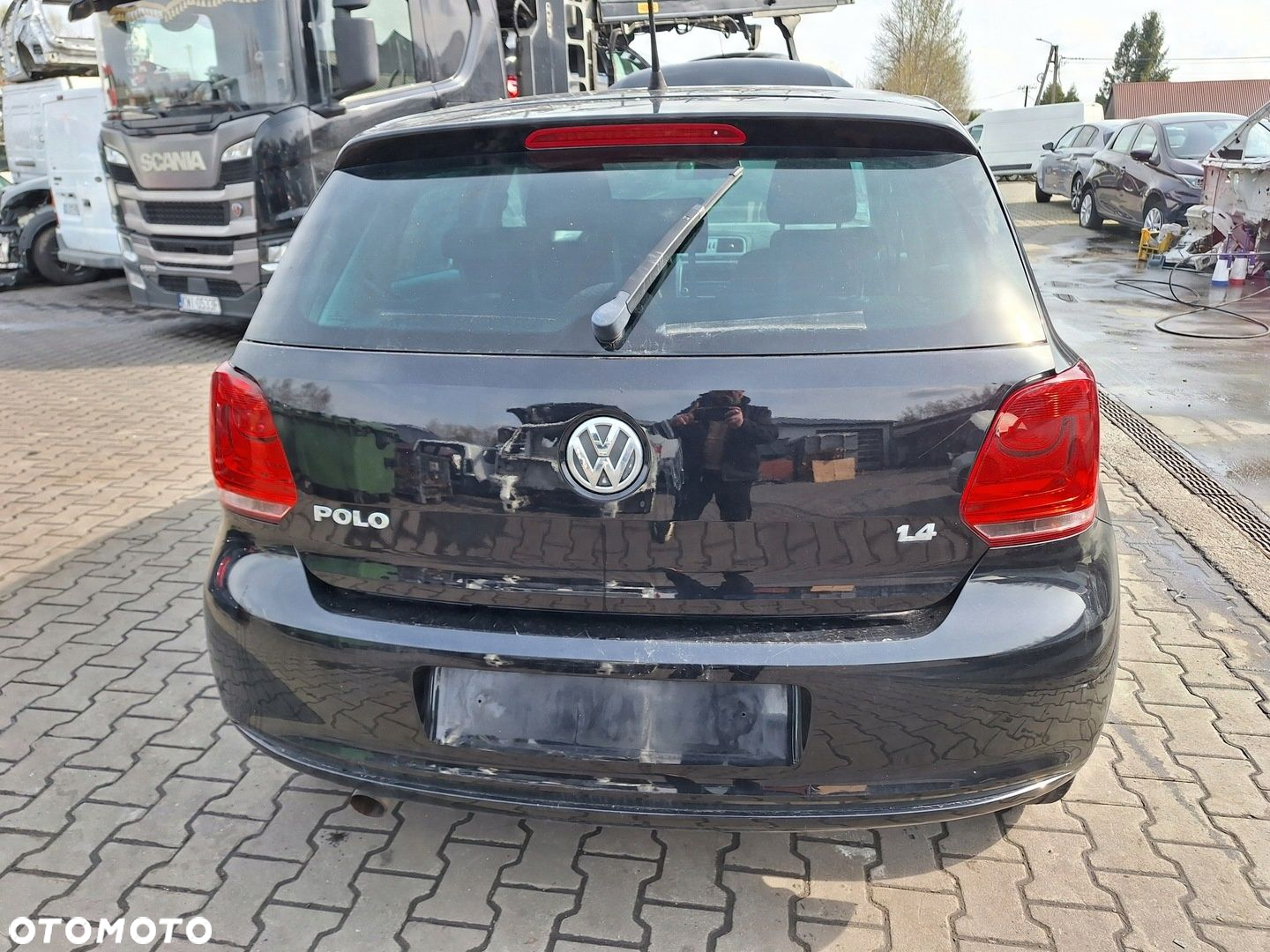 VOLKSWAGEN VW POLO 5 V 6R 09-14 CZARNY ZDERZAK TYŁ LC9X - 2