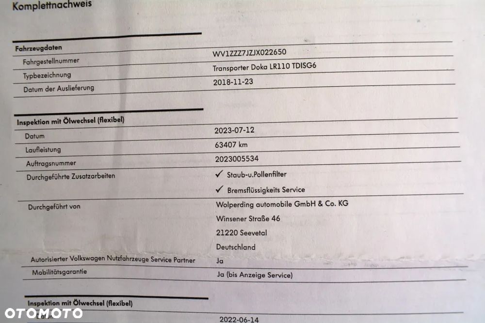 Volkswagen TRANSPORTER T6 DOKA NISKI PRZEBIEG - 33