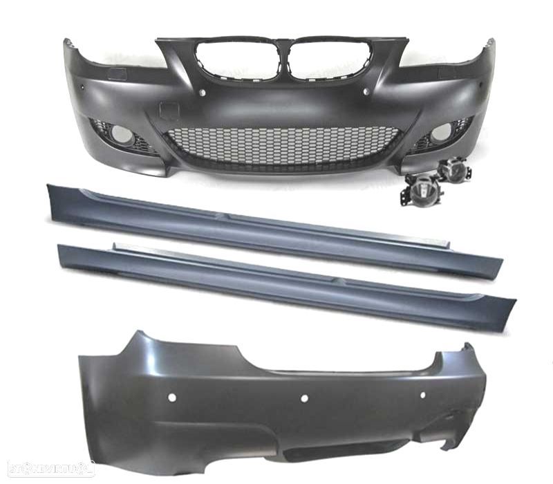KIT CARROÇARIA BMW E60 03-07 LOOK M5 PDC SRA + NEVOEIROS - 4