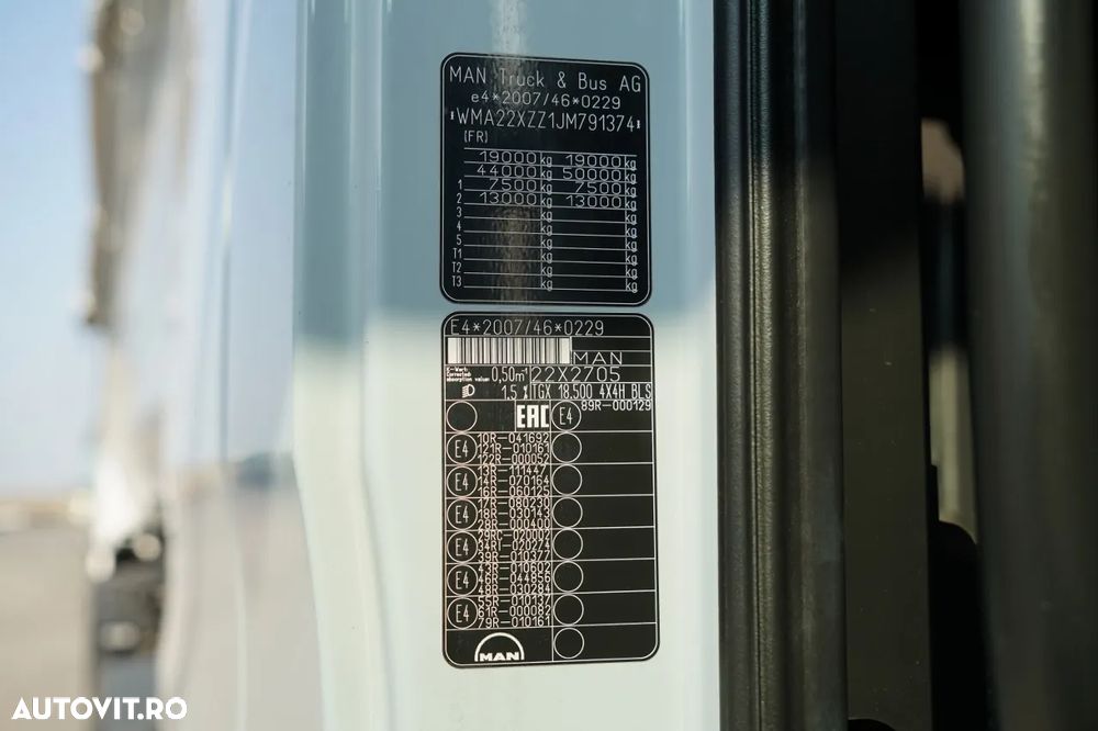 MAN TGX 18.500 / COMBI / 4x4 / HIDRAULICĂ / HIDROPILARE / CABINĂ JOSĂ / + BASCULATOR / MEGA / 26 M3 / 2025 - 36