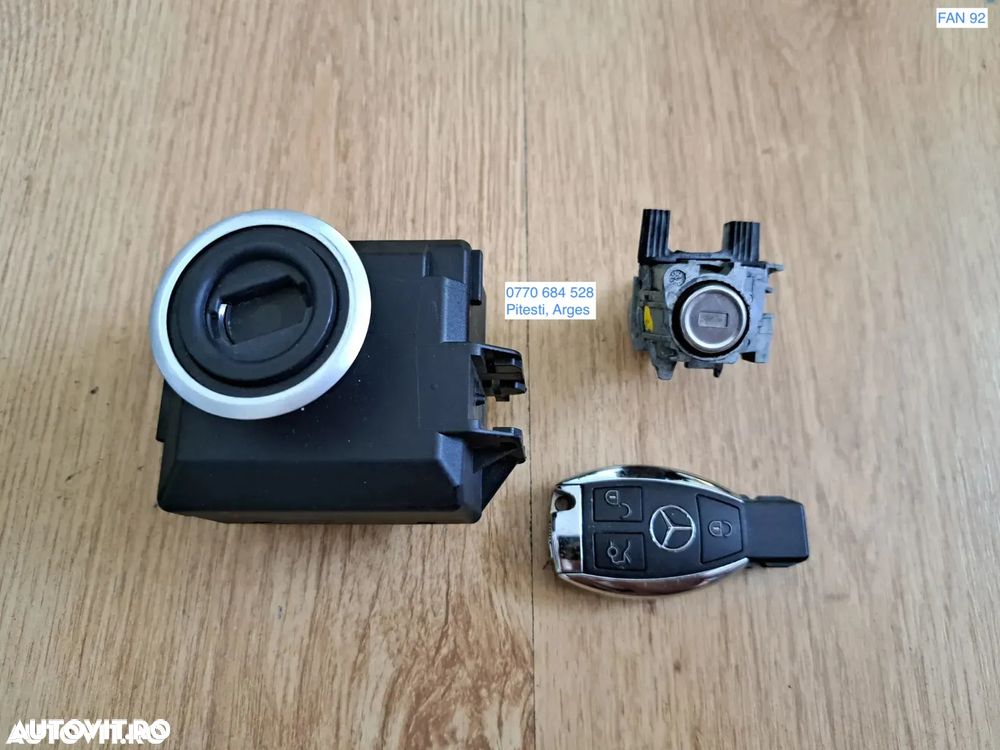 Contact pornire motor cu cititor cheie Broasca Incuietoare usa sofer Cheie Originale Mercedes A-class W176 B-class W246 W246 - 1