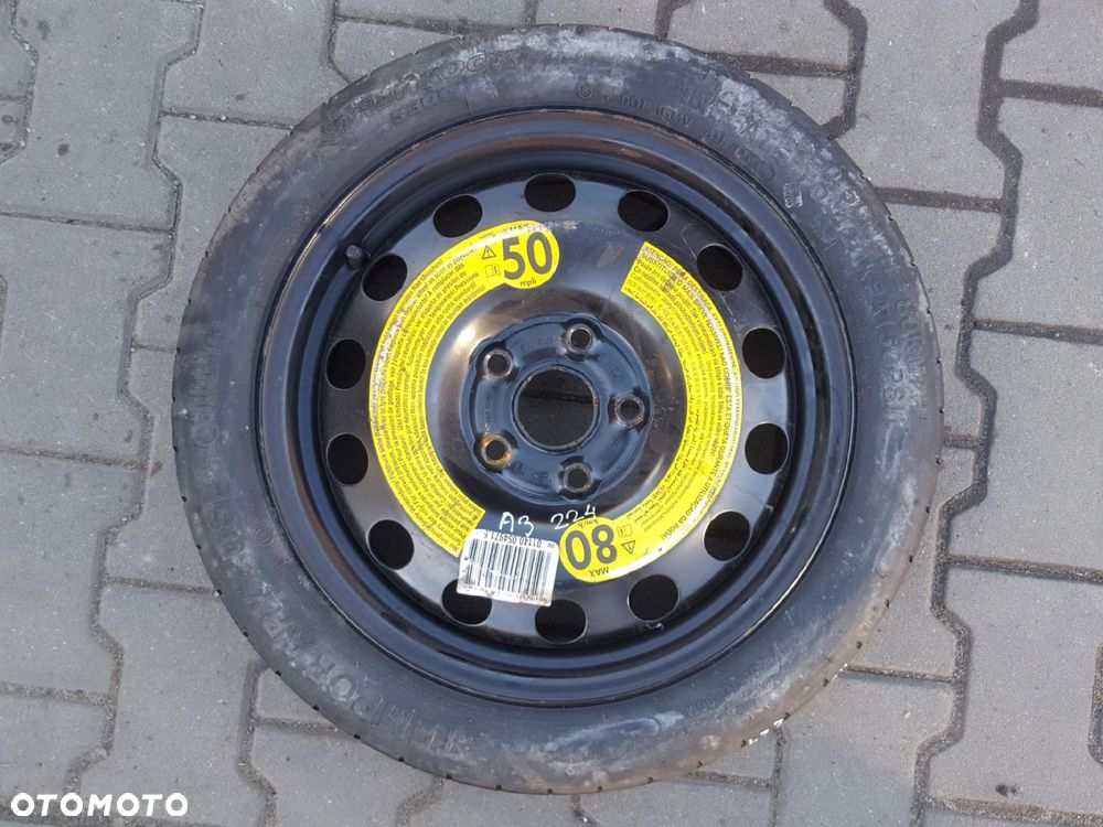 AUDI A3 8P VW GOLF VI 6 V 5 EOS SEAT LEON II ALTEA KOŁO DOJAZDOWE 16 5X112 - 1