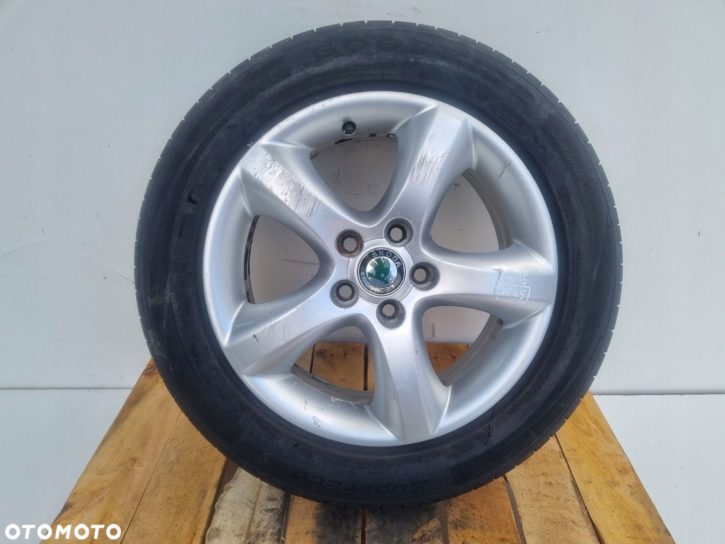 Skoda Fabia FELGA ALUMINIOWA KOŁO ZAPASOWE zapas R15 5x100 ET43 5J0601025A - 1