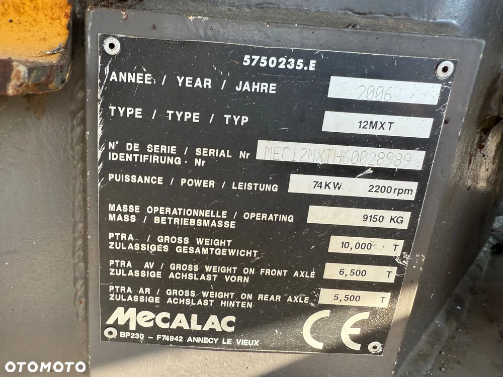 Mecalac 12MTX /2006/ Komplet Łyżek 6szt - 15