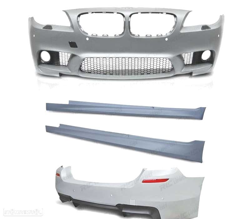 KIT CARROÇARIA BMW F10 13-17 COM PDC + LAVA-FARÓIS LOOK M5 - 3