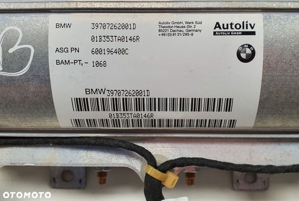PODUSZKA AIRBAG PASAŻERA BMW 7 E65 - 5