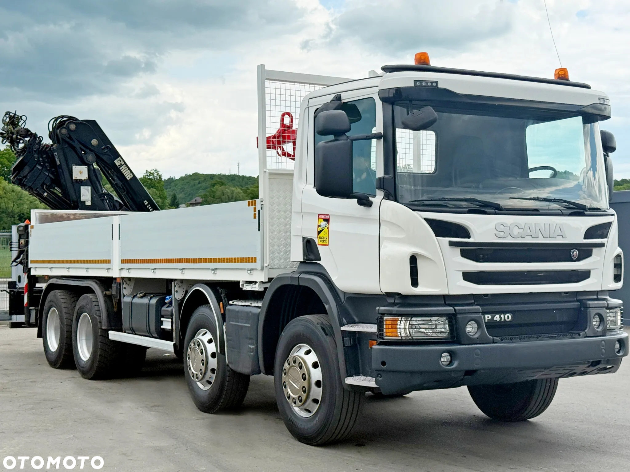 Scania P 410 * SKRZYNIA 7,00m * HIAB 244 E -5 HIPRO + PILOT *8x4 *STAN BDB - 3