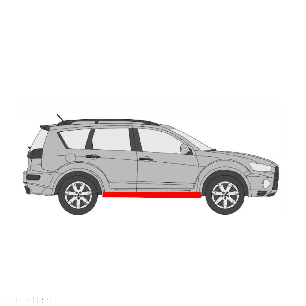 Piesa de reparatie prag Mitsubishi Outlander (Cu0w), 05.2003-03.2007, partea Stanga, Aftermarket - 2