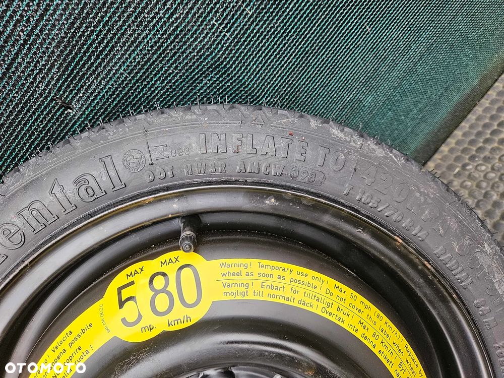 Kolo Dojazdowe Dojazdowka Zapasowe 4x100 VW Seat 3.5J R14 ET42 Pokrowiec - 27