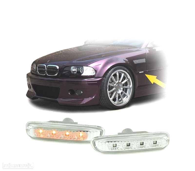 PISCAS LATERAIS LED BRANCOS BMW E46 BERLINA 98-01 COUPÉ 99-03 - 1
