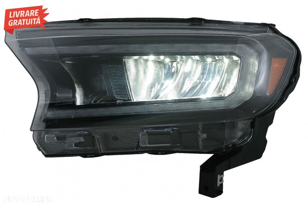 Faruri LED Light Bar Ford Ranger (2015-2020) LHD Negru cu Semnal Dinam - 4