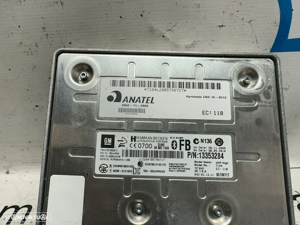 .Módulo Radio Bluetooth Telefone Original GM Opel Saab Harman Becker 13353284 2008 - 2017 - 8