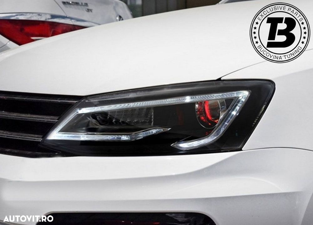 Faruri LED compatibile cu VW Jetta Mk6 VI Bi Xenon Design - 11