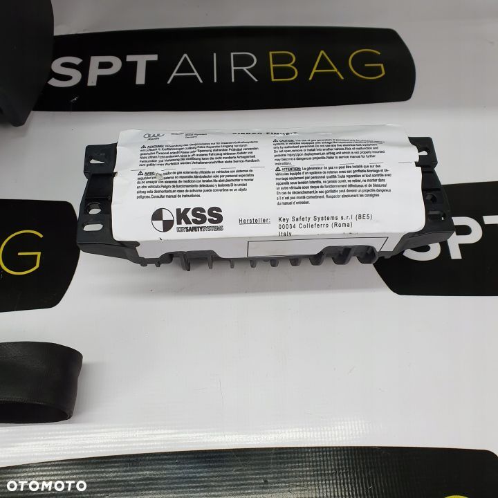 AUDI A3 8P DESKA ROZDZIELCZA KONSOLA KOKPIT PULPIT PODUSZKI AIRBAG AIR BAG PASY KIT SET - 6