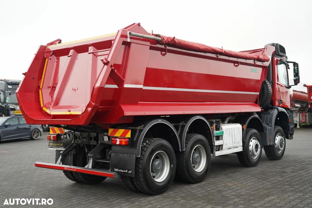 Mercedes-Benz AROCS 4145 / 8x6 / BASCULABILĂ PE SPATE / SKIBICKI / CUTIE DE VITEZE MANUALĂ / ANVELOPE NOI - 10