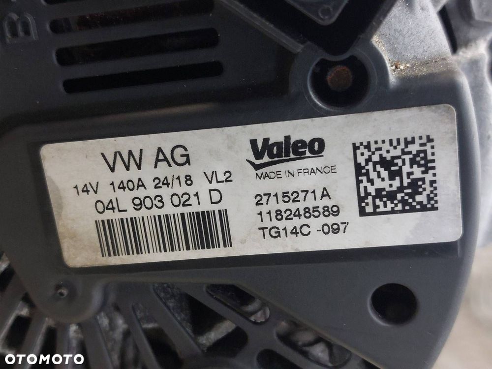ALTERNATOR SKODA OCTAVIA III 2.0 TDI 04L903021D - 6