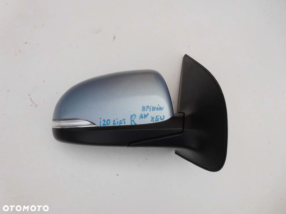 LUSTERKO HYUNDAI I20 LIFT PRAWE PRZEDNIE 8 PINÓW NIEBIESKIE XEU - 1