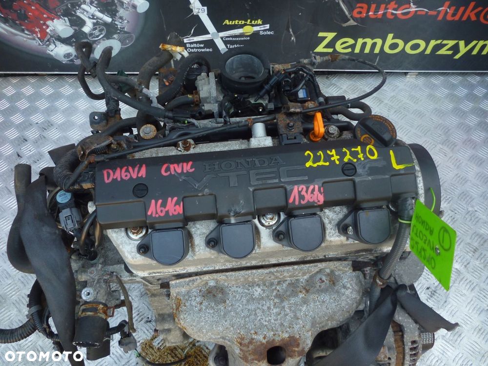 SILNIK HONDA CIVIC 1.6 16V D16V1 136 TYS - 2