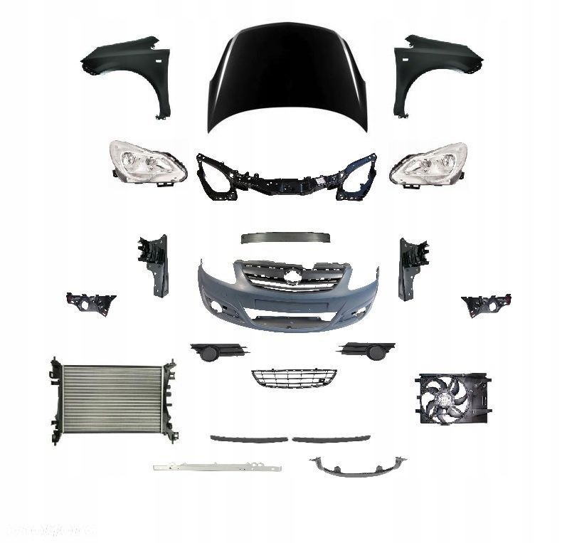 CORSA D 06-11 PRZÓD MASKA ZDERZAK PAS BŁOTNIK - 1