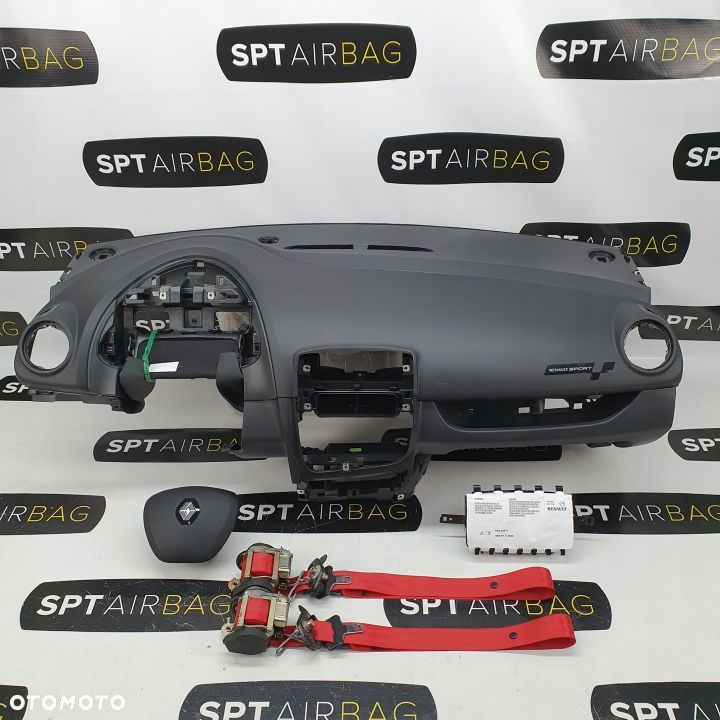 RENAULT CLIO IV 4 RS SPORT DESKA ROZDZIELCZA KONSOLA KOKPIT PULPIT PODUSZKI AIRBAG AIR BAG PASY KIT SET - 1