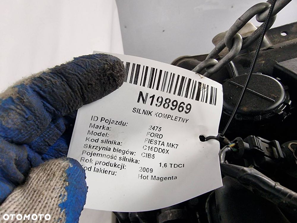 SILNIK KOMPLETNY FORD FIESTA MK7 DV6ATED4 1.6 - 6