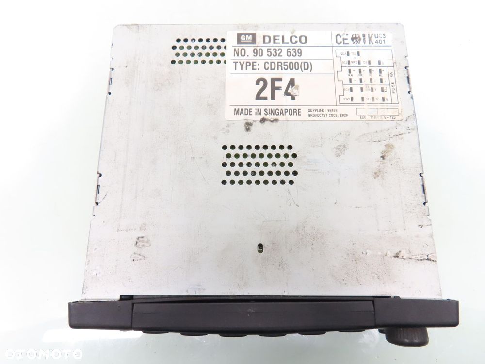 RADIO OPEL ZAFIRA A 90532639 CDR500+ KOD - 3