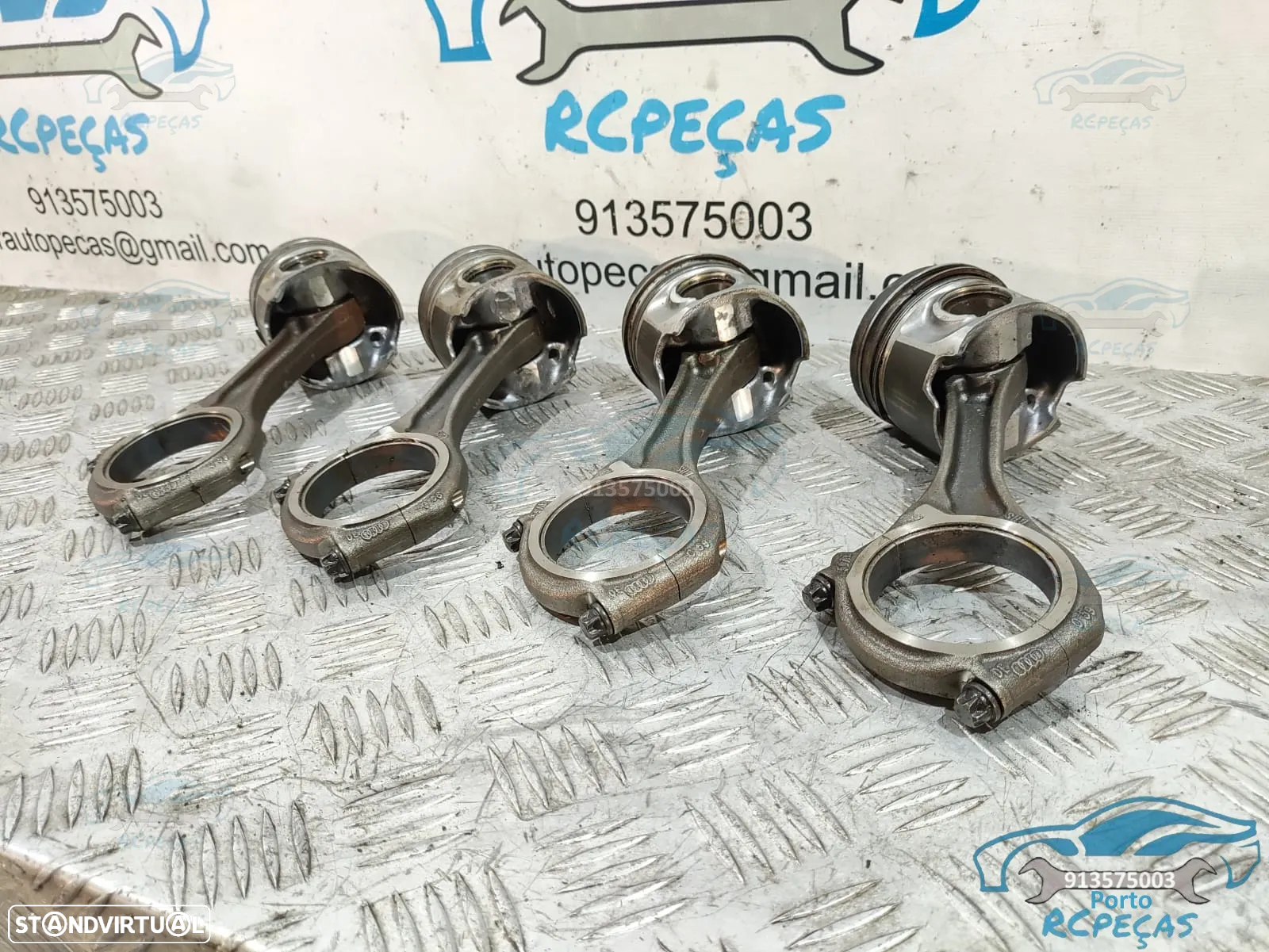 4 Pistões Audi - Motor CDU 3.0d V6 24v - 059AE - Pistão Piston - A5 | A6 | A7 | Q5 | Q7 - 3