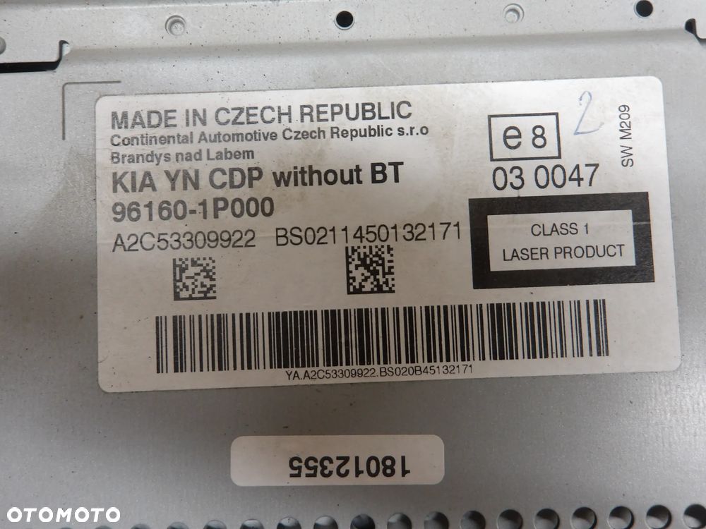 KIA VENGA 5D 09-14 1.4 CRDI RADIO 96160-1P000 - 5