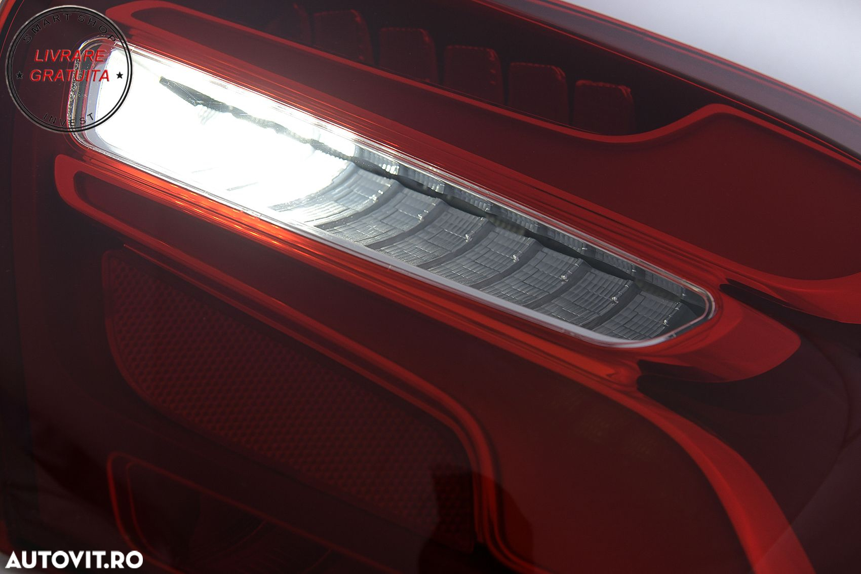 Stopuri LED Mercedes A-Class W176 (2013-08.2015) Facelift Design Rosu cu Semnal Di- livrare gratuita - 17