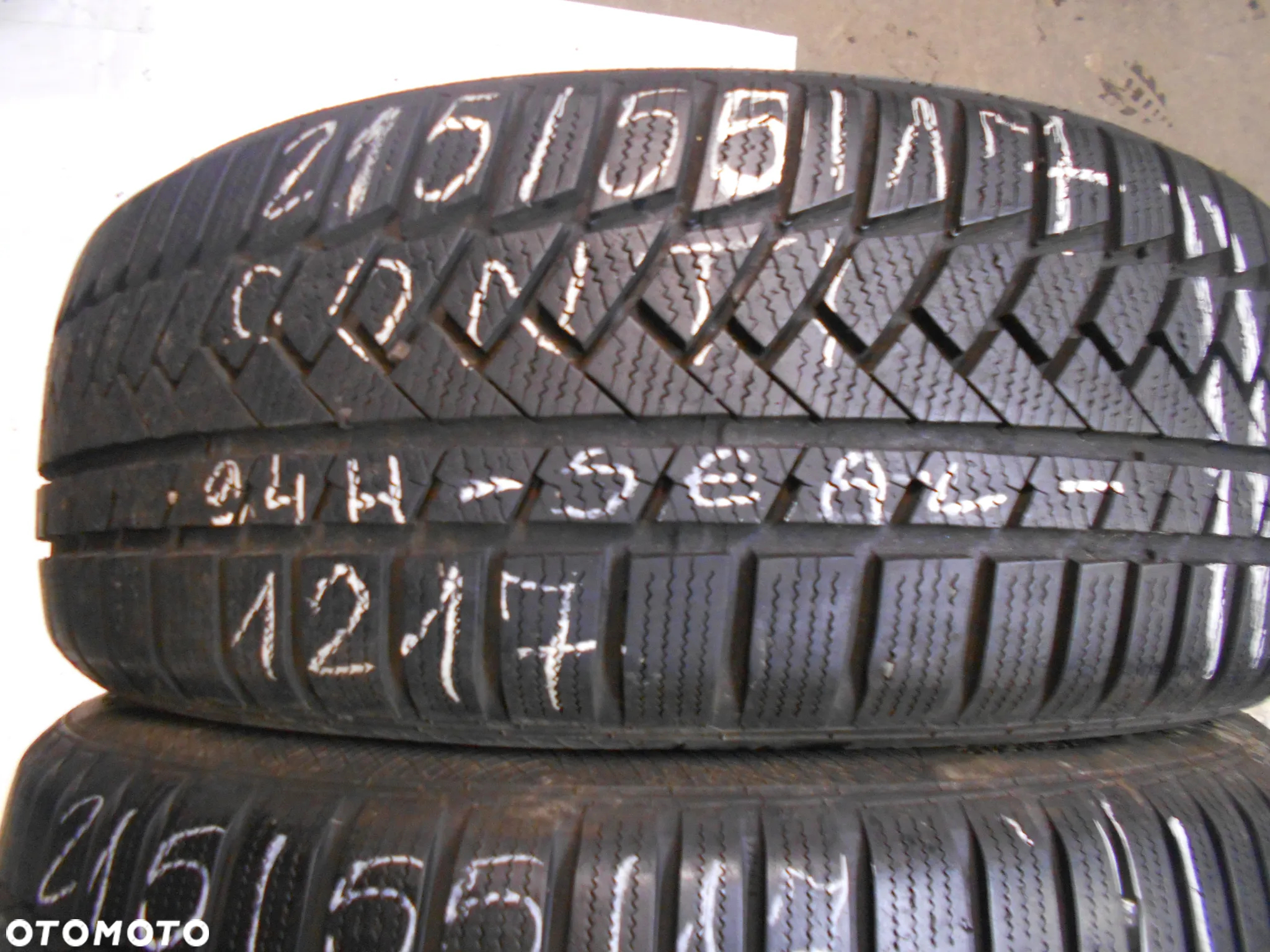 OPONY 215/55R17 CONTINENTAL WINTER CONTACT TS 850P SEAL DOT 1217 7MM - 2