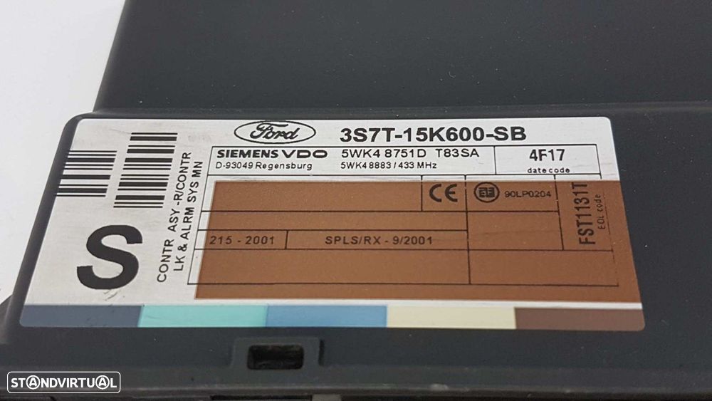 CENTRALINA CHECK CONTROL FORD MONDEO BERLINA (GE) AMBIENTE (06.2003->) (D) - 2