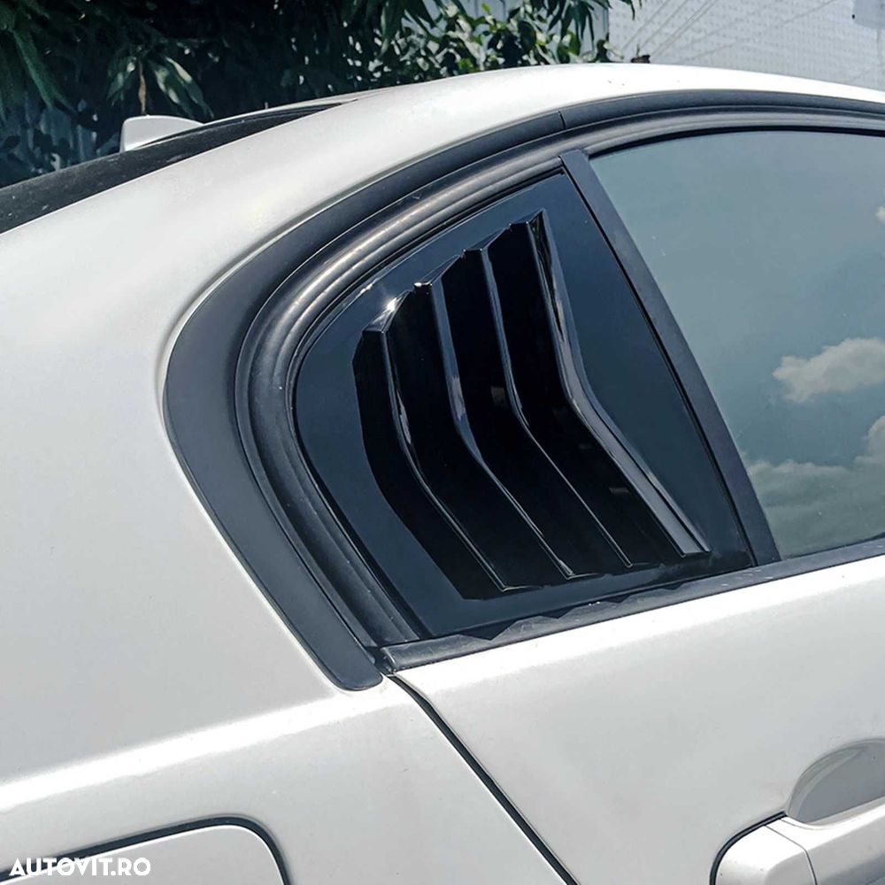 Ornamente Extensii Parasolar Geam Spate Louver BMW Seria 3 E90, Negru - 7